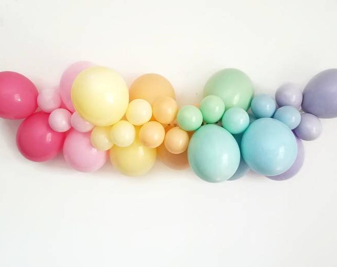 Pastel rainbow balloon Garland, rainbow balloon Garland, Pastel balloon Garland,pastel rainbow party,Rainbow party decorations,rainbow decor