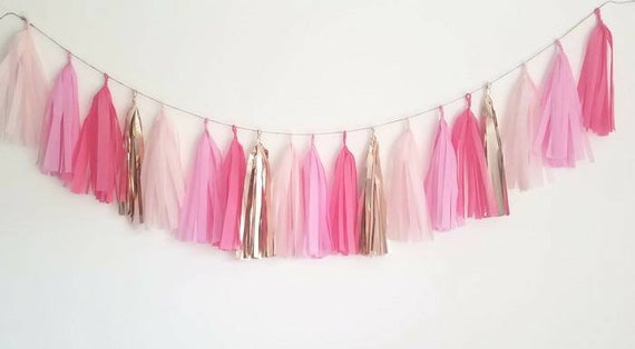 Pink tassel garland,Blush tassel garland,Valentines day,Valentines garlandTassel Garland,Wedding garland,Rose gold garland,Baby shower,Pink Il_570xn