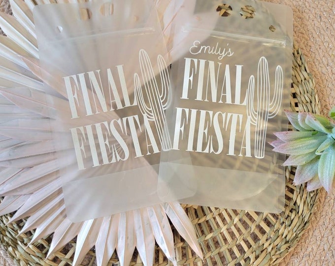 Final Fiesta Adult Drink Pouches,Adult drink pouch,Booze bags,Final Fiesta, Bachelorette Party favors,bridal party gifts,custom drink pouch