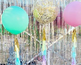 Balloon with tassel,tassel balloon,36 inch balloons with tassels,jumbo tassel balloons,36 in balloons,giant balloons, tissue tassel balloons
