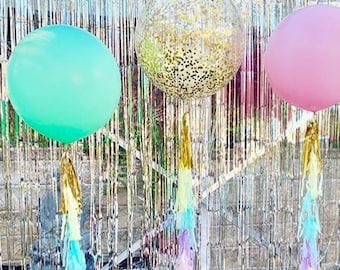 Balloon with tassel,tassel balloon,36 inch balloons with tassels,jumbo tassel balloons,36 in balloons,giant balloons, tissue tassel balloons