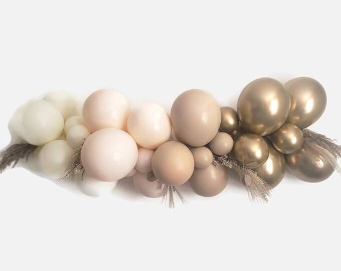 Beige Balloon Garland,DIY Balloon Garland kit,Nude balloon Garland,Double cream,boho  balloon Garland,boho wedding bridal shower, gold beige