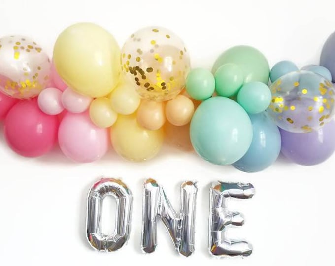 Pastel Balloon Garland,rainbow balloon Garland,pastel rainbow balloon Garland kit,rainbow party,rainbow first birthday,first birthday decor