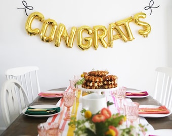 Congrats Balloon banner,Congrats balloons,Congratulations balloons,Congratulations banner,Congratulations decorations,Graduation,new job,