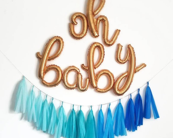 Oh Baby letter balloon banner,oh baby balloons,baby shower balloons,baby shower Garland,baby shower decorations,baby boy shower ideas