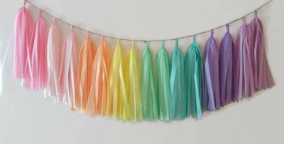pastel tassel garland