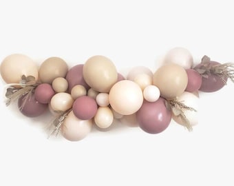 Mauve Balloon Garland,DIY Balloon Garland kit,beige balloon Garland,Double cream,boho balloon Garland,boho wedding, bridal shower,matte rose