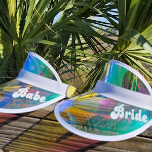 Bachelorette Visor,Bridal party Visors,Custom Bride visor, Holographic Visor, Bachelorette party favors,Pool Visor,Visor,Bachelorette party