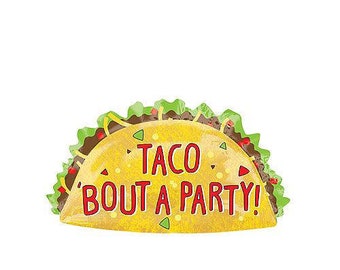 Taco bout a party,taco balloon,taco tuesday,fiesta decorations,taco bar,giant taco balloon,fiesta balloon,taco party,fiesta ideas,taco