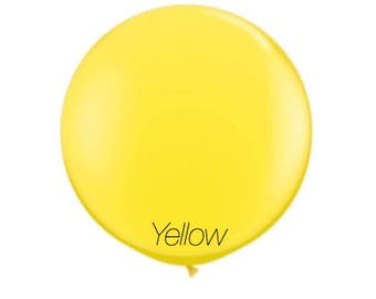 36 inch yellow jumbo balloon, giant party balloon,wedding balloon,Yellow balloon,,Baby shower decoration,Birthday balloon,Yellow