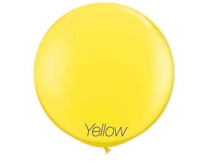 36 inch yellow jumbo balloon, giant party balloon,wedding balloon,Yellow balloon,,Baby shower decoration,Birthday balloon,Yellow