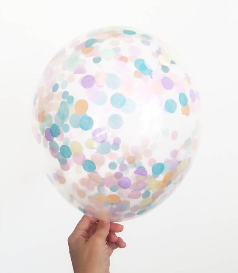 Confetti Ballooncustom Confetti Balloonsconfetti Etsy