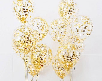 Confetti balloon set,gold  confetti balloons,confetti balloons,gold confetti wedding balloons,birthday balloons,custom confetti balloons