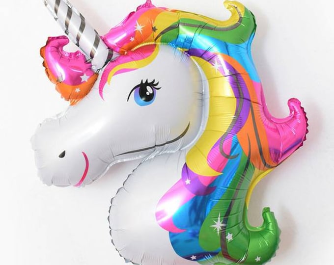 Unicorn balloon,rainbow unicorn,unicorn birthday, jumbo unicorn balloon,magical unicorn,unicorn party decoration,unicorn Mylar balloon