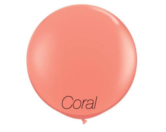 36 inch Coral jumbo balloon,giant party balloon,wedding balloon,Coral balloon,jumbo balloon,baby shower decoration,Coral,Globes