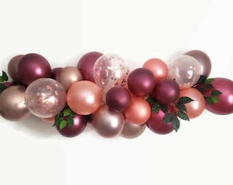 Balloon Garland,DIY balloon Garland kit,Burgandy balloon Garland,Rose Gold balloon Garland,Balloon arch,maroon balloon,bridal shower balloon