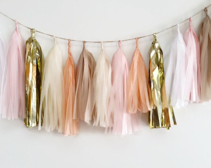 Tassel Garland, Champagne fringe,gold champagne tassel,wedding tassel garland, engagement party garland, baby shower, party decoration