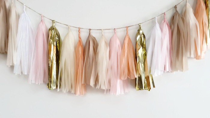 Tassel Garland, Champagne fringe,gold champagne tassel,wedding tassel ...