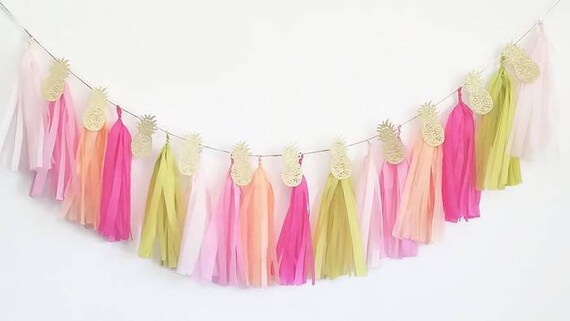 Pineapple Garland Pineapple Decoration Custom Banner Tropical
