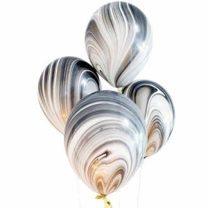 Marble balloons,black and white marble balloons,super agate balloons,black and white balloons,black balloons,white balloons,birthday balloon