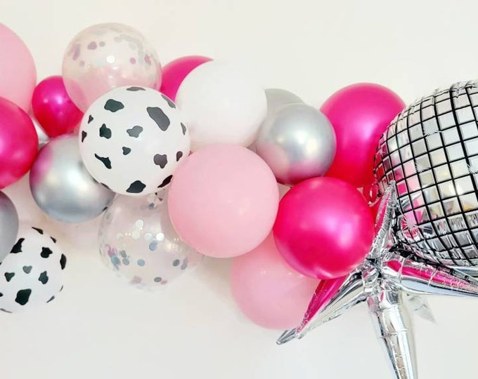 Cosmic cowgirl balloon garland,let's go girls bachelorette,bachelorette balloon garland,nash bash,  brides last ride,last disco bachelorette