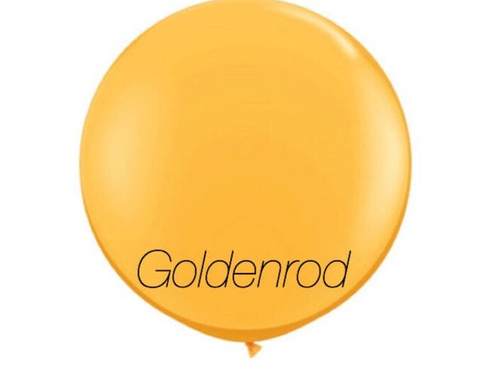 36 inch Goldenrod jumbo balloon, giant party balloon,wedding balloon,Golden balloon,Yellow balloon,Baby shower decoration,36 balloon