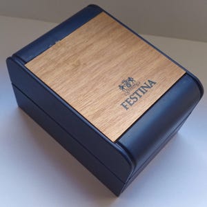 Vintage Festina blue watch box case