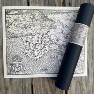 Historyczna mapa Dan Sing Fan Ogunquit Maine