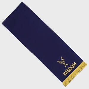 Secretary Blue Lodge Officer Pedestal Cover - Dark Blue With Gold Bullion & Fringe