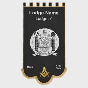 Master Mason Blue Lodge Banner - Machine Embroidery Fully Customizable Banner