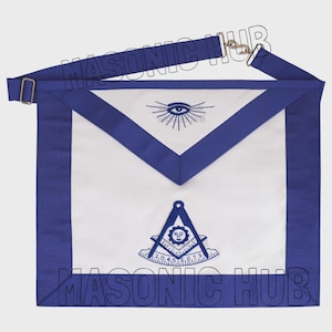 Handcrafted Lambskin Masonic Blue Past Master Apron for Freemasonry
