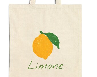 Torba Lemon Tote: Ekologiczna torba na zakupy z płótna bawełnianego