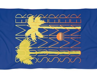 Żywy, tropikalny ręcznik plażowy: miękka bawełniana warstwa pętelkowa