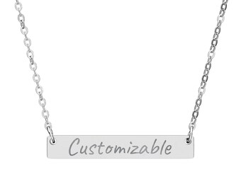 Naszyjnik z poziomym paskiem (grawerowanie)