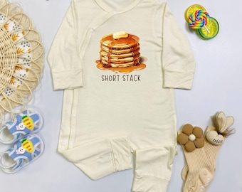 Pancake Baby Bodysuit, Pancake Stack with Syrup Romper, Short Stack Pancake, Little Pancake Baby Outfit, Funny Food, Newborn Outfit