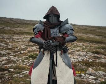 Meideval Knight Full Body Black Barbuta Armor Suit | Full Body Armor | Knight Full Plate Balckened Armor for Cosplay - Costume Gift Item