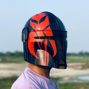 Red Mandalorian Helmet - Star Wars Helmet - Din Djarin’s Helmet - Boba Fett Style - Star Wars Helmet - Knight Helmet - Best Gift