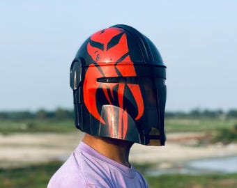 Roter Mandalorian 18 Gauge Stahlhelm – Star Wars Cosplay