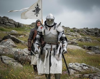 Meideval Full Body Barbuta Knight Armor Suit | Masterpiece of Medieval Protection | Full Plate Armor for Cosplay- Best Costume Gift Item