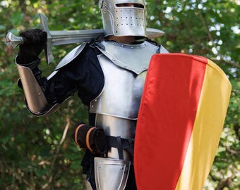 Meideval Knight Barbuta Armor Suit | Masterpiece of Medieval Protection | Full Plate Armor for Cosplay- Best Costume Gift Item