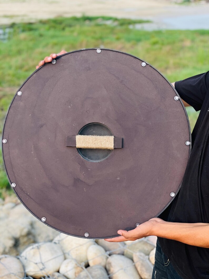 Wooden Shield - Viking Round Shield - Medieval Warrior Shield - Drakkar ...