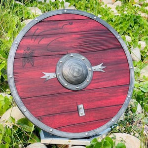 Viking Shield - Ragnar Lothbrok Authentic Shield - Medieval Viking Warrior Shield - Medieval Wall Decor -Battleworn shield - Best Gift