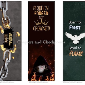 Assassin Turned Ruler -- Fantasy Bookmark Set Inspired by a Queen&#39;s Rise