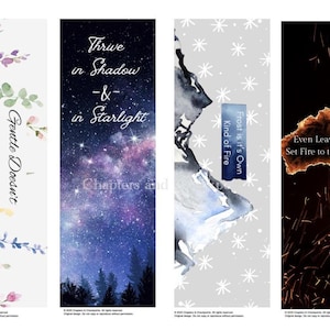 High Fantasy Court Bookmarks -- Inspired by Popular Series