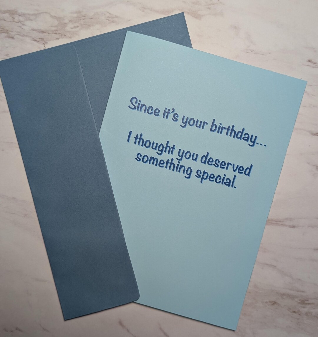 You Deserve Something 5x7 Birthday Card - Etsy