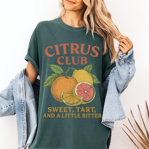 Comfort Colors® Citrus Retro Commercial Graphic Shirt, Vintage Citrus Club Label T-Shirt, Fruit Lover Tee, Unisex Adult Graphic T Shirt