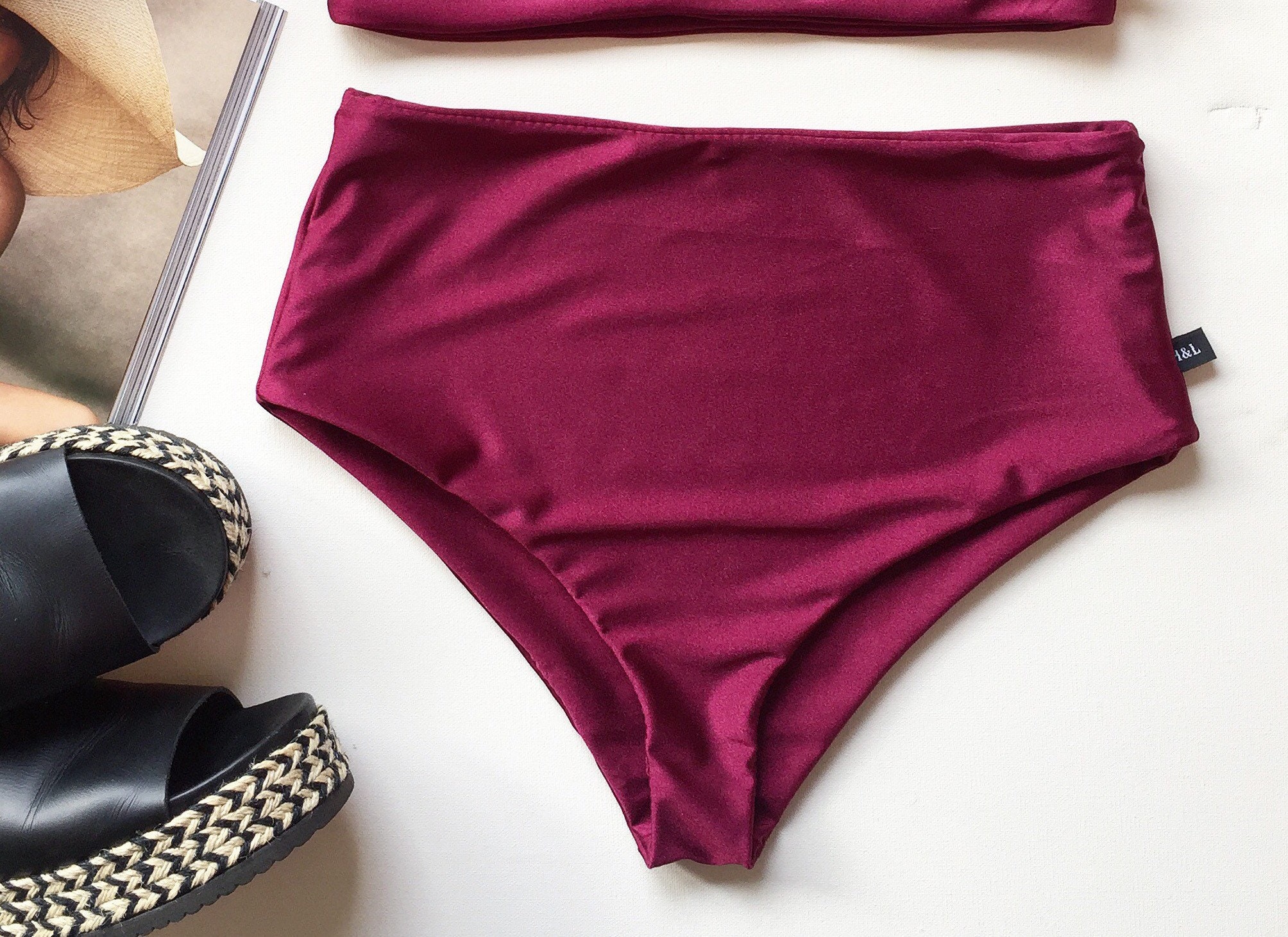 maroon swimsuit bottoms