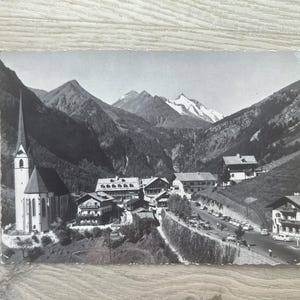 Carte postale vintage Heiligenblut Autriche avec vue du Groglockner (Heiligenblut, 1301 m)