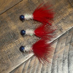 Pack of 3 1/8oz Patriot Panfish/Crappie/Bass Jigs