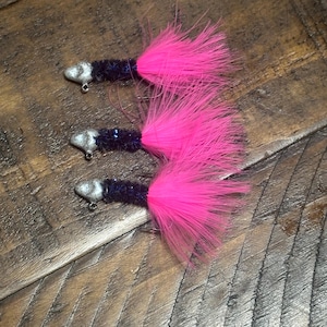 3 Pack 1/16oz Moon Candy Panfish/Crappie/Bass Jigs.